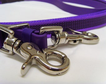 Perfeq Trail Grip Biothane Reins in Matt Purple with Purple Grip