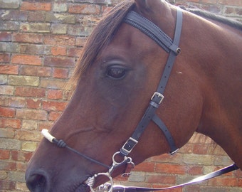 Perfeq C Bit Bridle for Combination bits such as Mylar and Hackmore