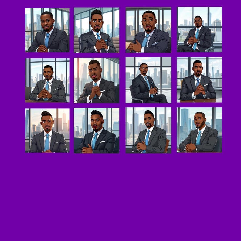 Black Businessman Clip Art 21 PNG Images Professional Office Scenes