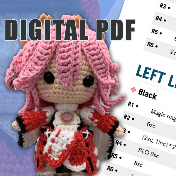 Genshin Impact Yae Miko amigurumi  PATTERN ONLY!