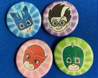 PJ Mask pin-back buttons (set of 4)