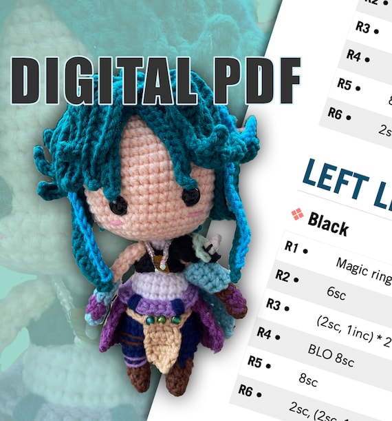 Genshin Impact Xiao amigurumi  PATTERN ONLY!
