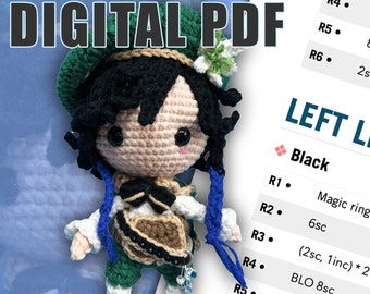 Genshin Impact Venti amigurumi  PATTERN ONLY!