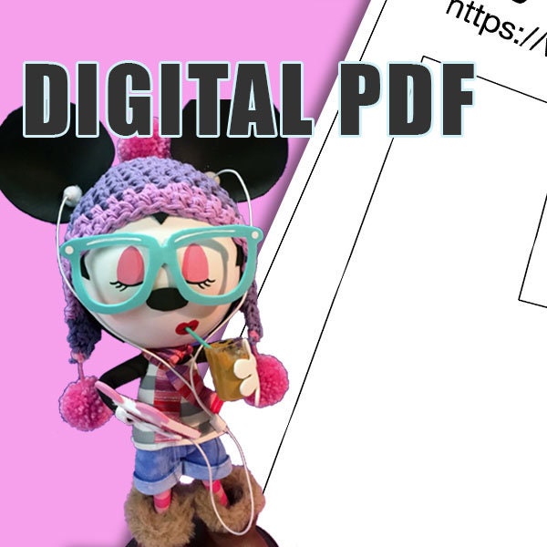 PDF - Plantillas/Moldes para fofucha Minnie Mouse