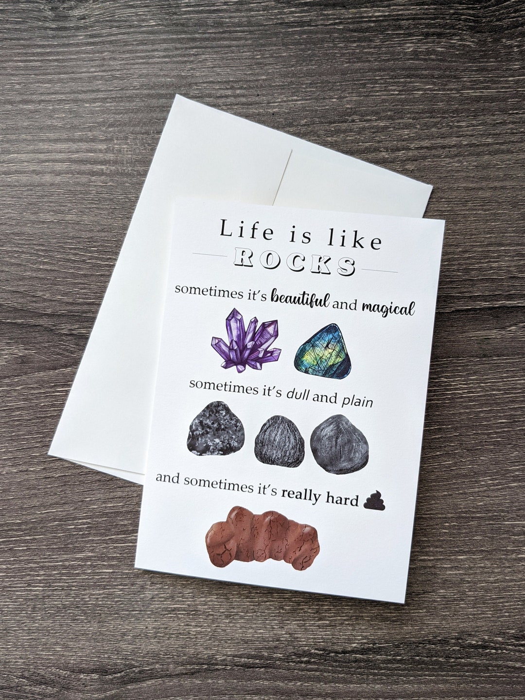 Life is Like Rocks Greeting Card, Geology, Geologist, Birthday ...