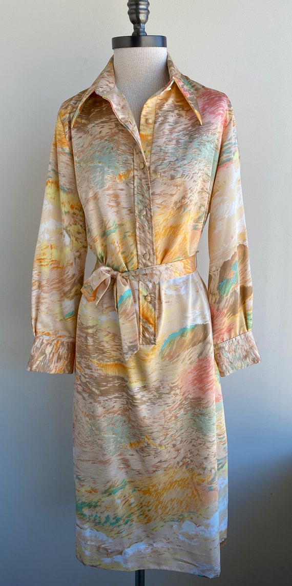 Vintage 70s Lanvin Polyester Dress