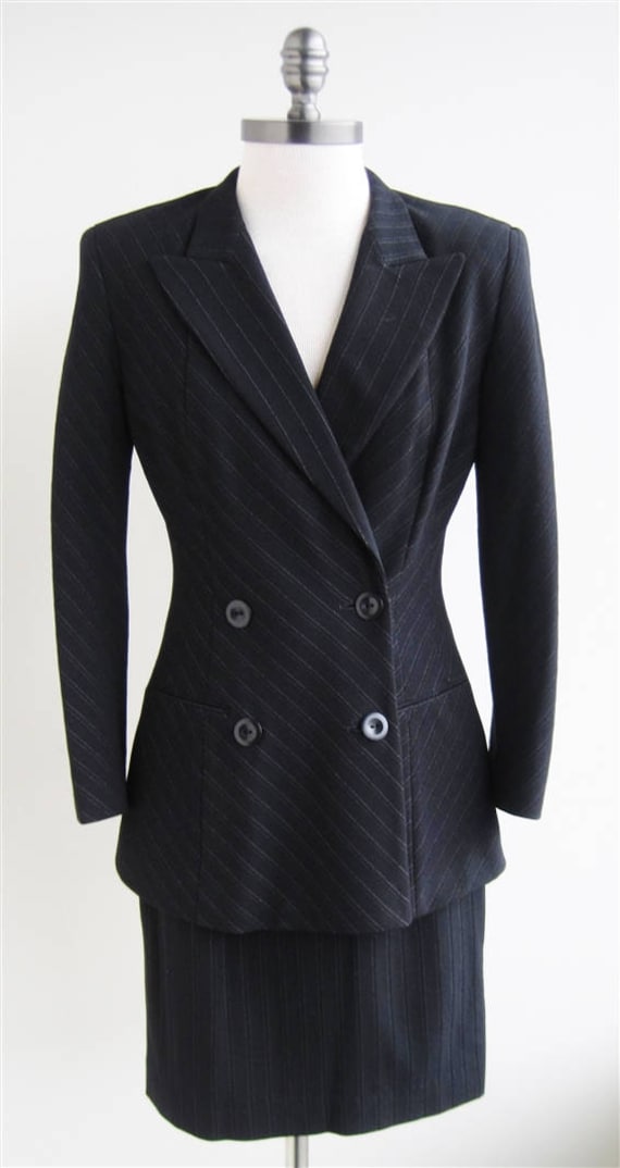 Vintage Donna Karan Double Breasted Skirt Suit