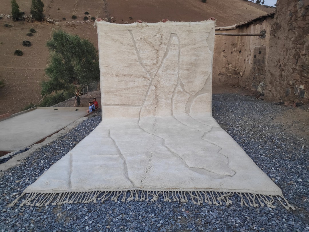 Fluffy Moroccan Wool Rug Soft Handmade Wool Carpet Fluffy Etsy