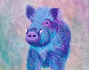 Wild Boar // Giclee Colorful Abstract Animal Print