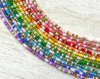 Rainbow Luxe Seed Bead Necklace Collection