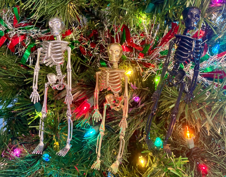 Skeleton Ornaments Halloween, Christmas, Anytime Gift image 1