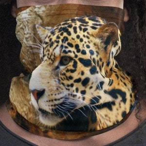Pasamontañas eco-responsable leopardo mujer - Mandy Fleece Balaclava  cheetah : Headict