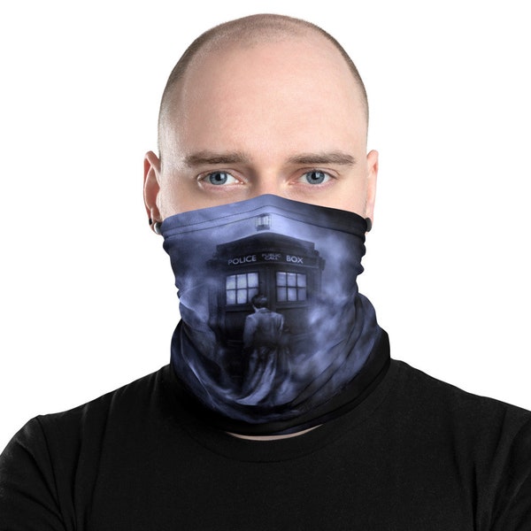 Cache-cou pour cabine téléphonique de police, couvre-visage Doctor Who, couvre-tête pour masque de ski, cache-cou, cagoule, bonnet, bandeau de yoga, écharpe