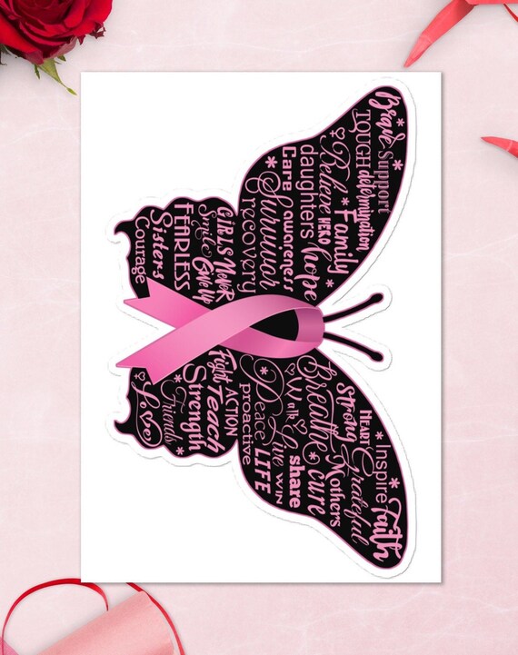 Breast Cancer Ribbon Words Determination 