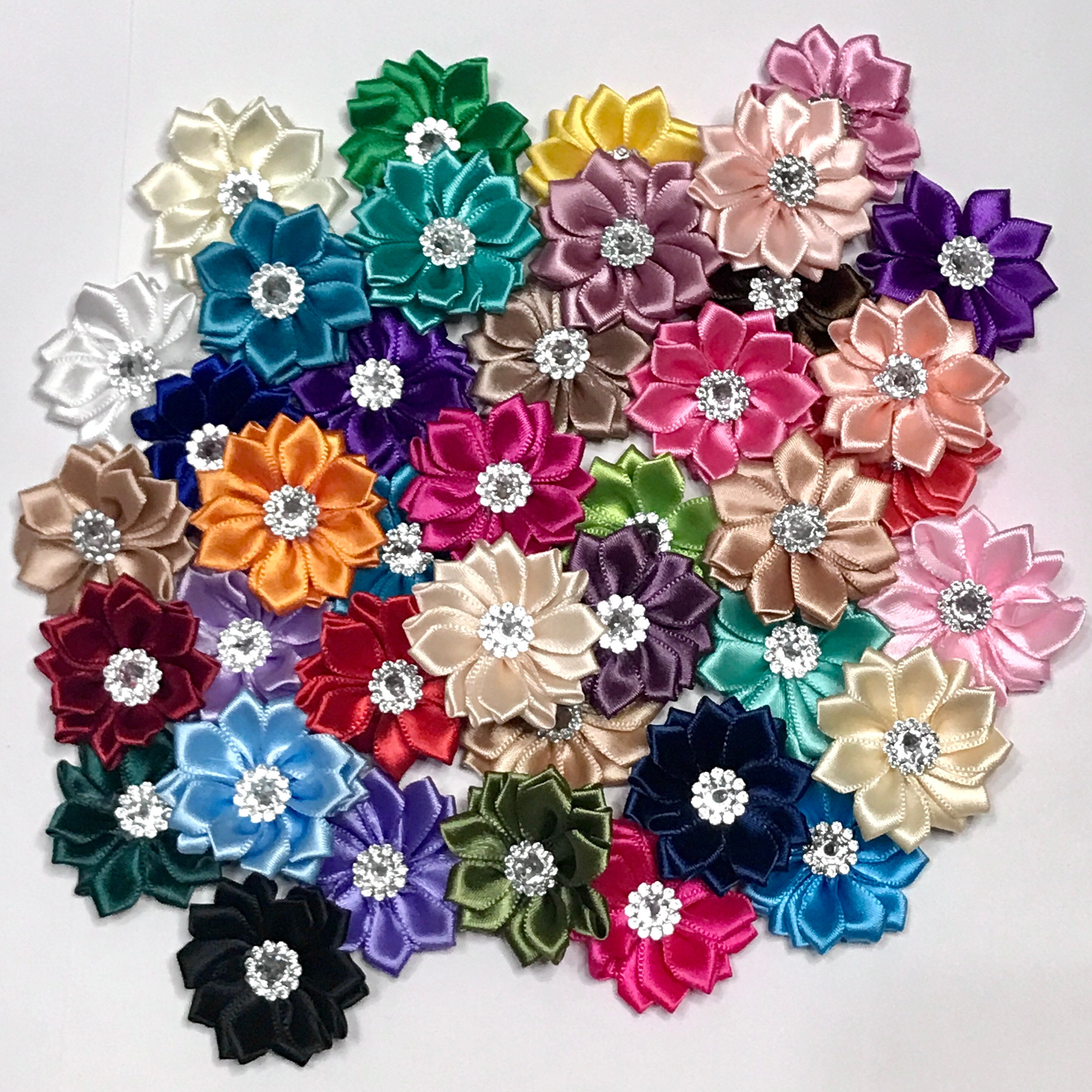 Satin Ribbon Flower - Etsy