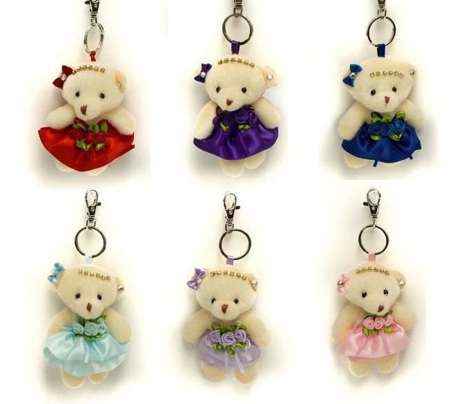 unique car keys ring cute bling bear car accessories women custom gifts  handmade keychain bear key chains