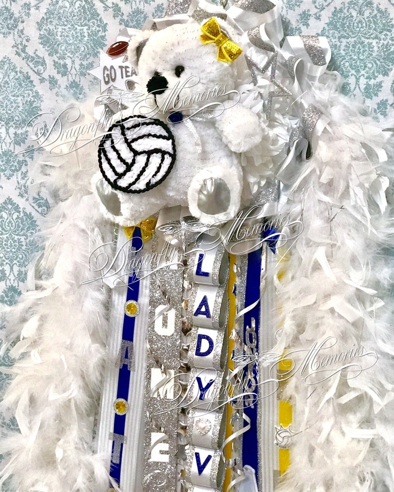 Single Volleyball Mum Custom Senior Colors Mum Etsy