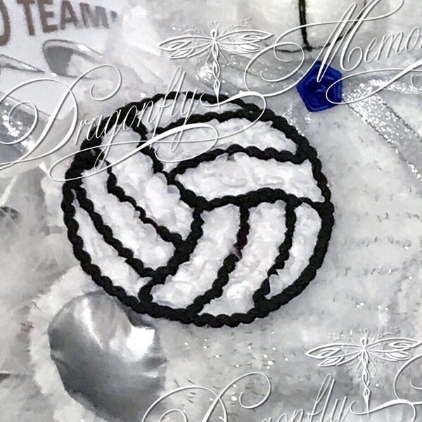 Volleyball Applique Etsy