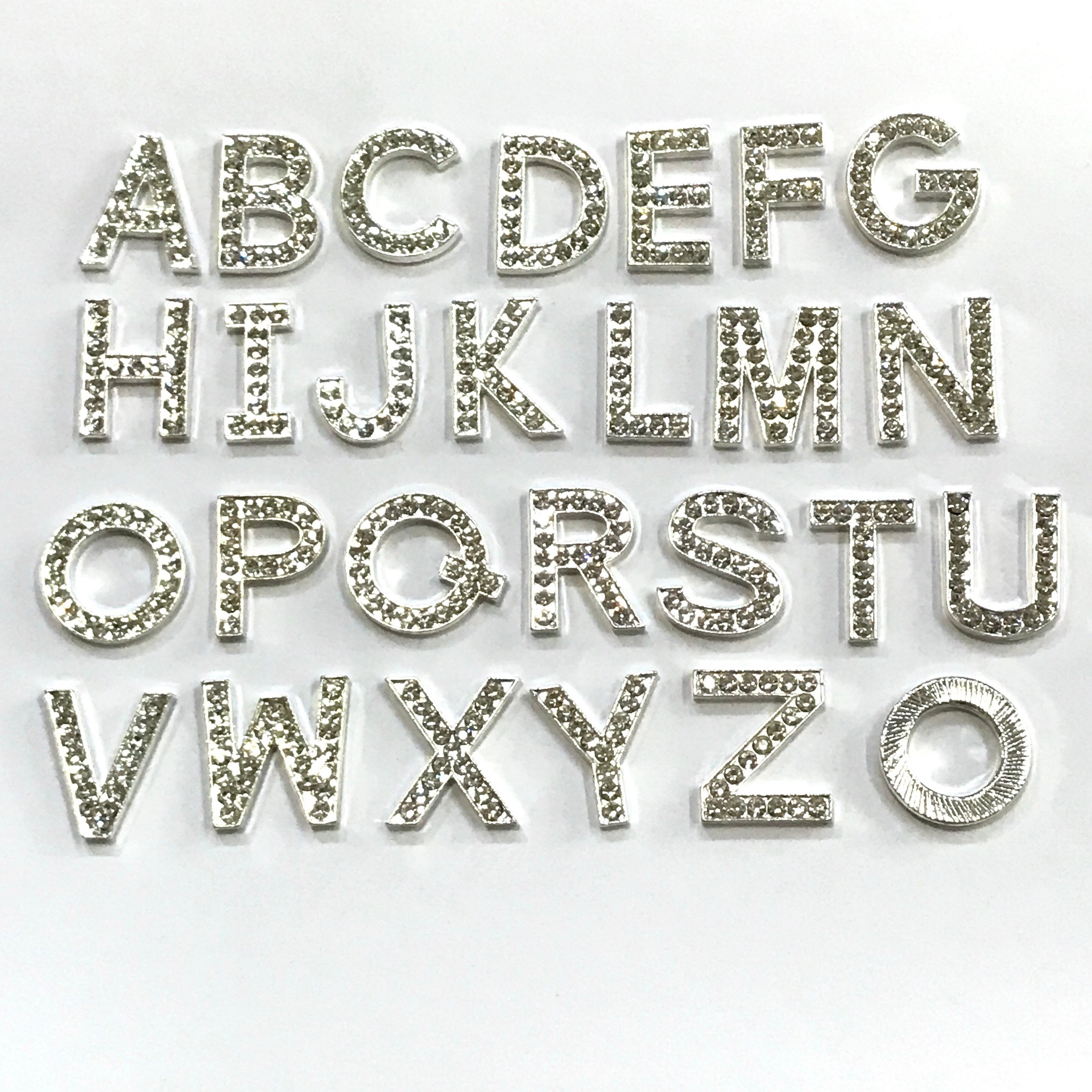 Buy RHINESTONE LETTERS, Bling Embellishment, Initial Flat Backs, Glam  Alphabet Letter, Large Silver Letter for Monogram Metal Bling High Quality  Online in India 