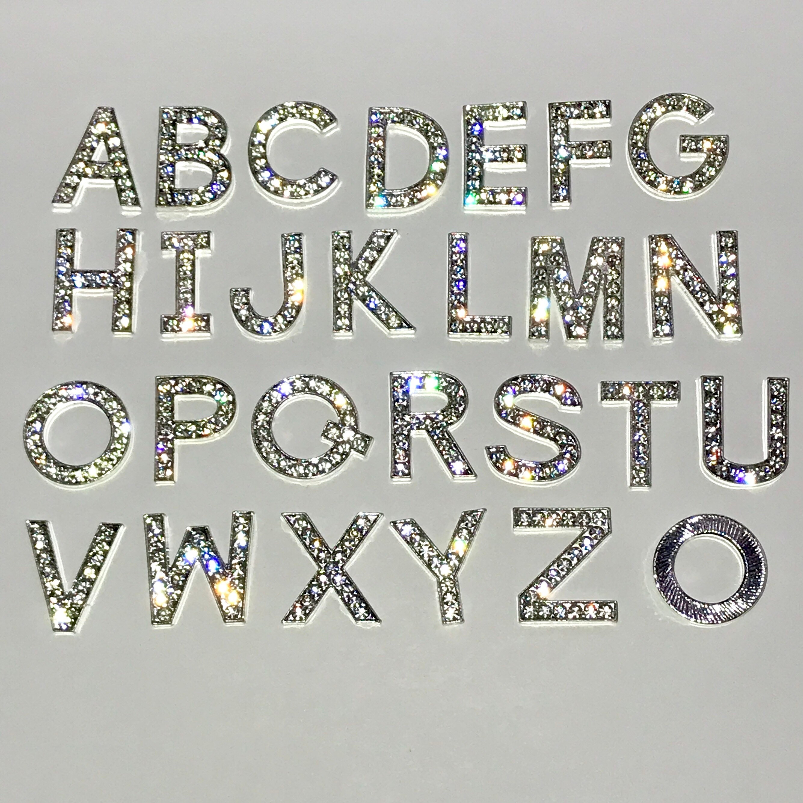 Sliver Small Thin Block Font Glitter Letters - (305 pcs) –