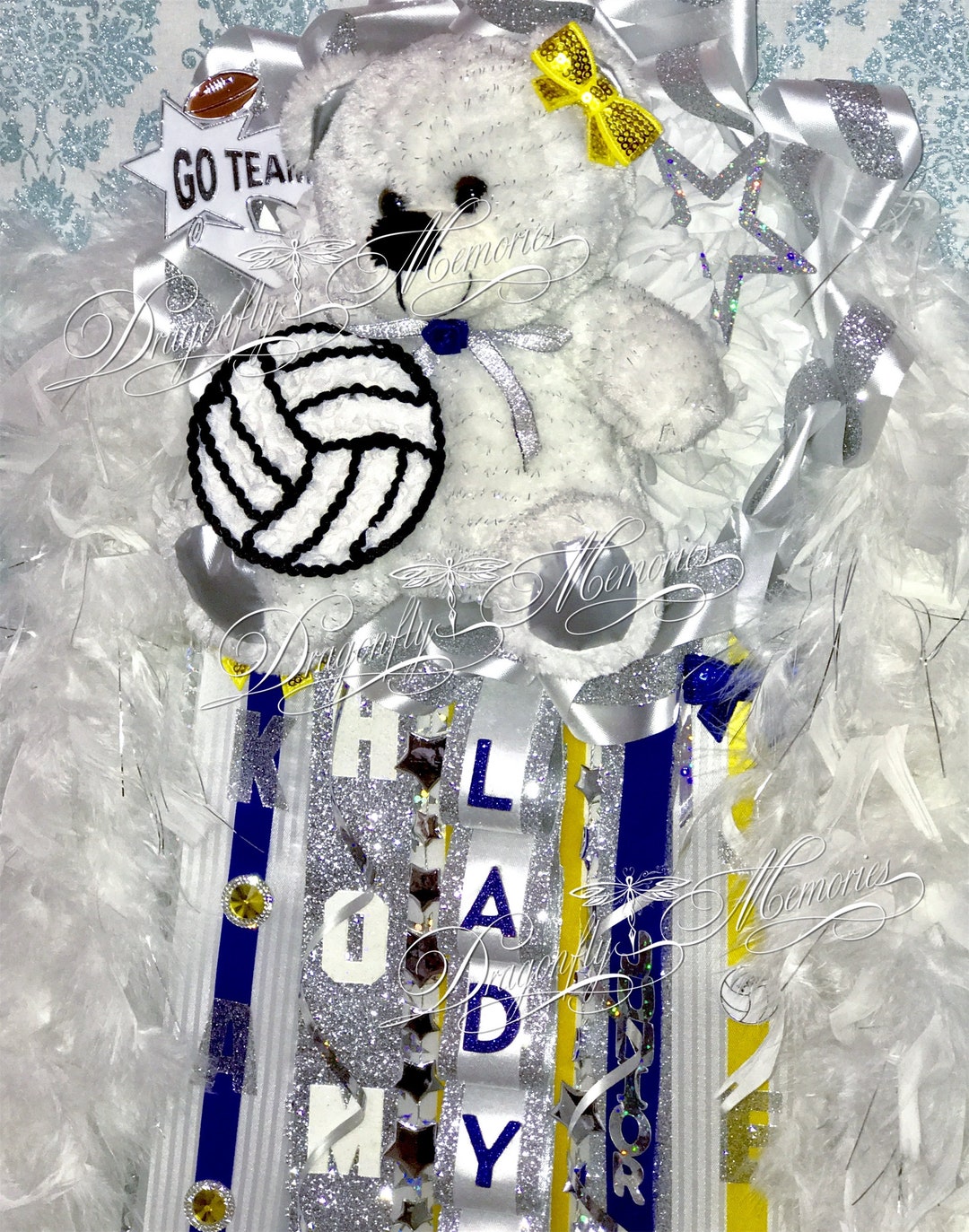 SINGLE VOLLEYBALL Mum Custom SENIOR Colors Mum Etsy