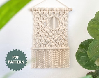 PDF Pattern Only- Macramé Mountain Landscape Tapestry