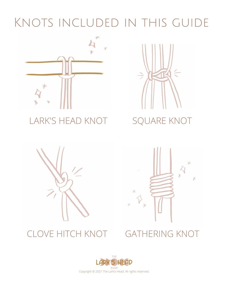 Macrame Plant Hanger Pattern PDF with Knot Guide Step By Step Etsy