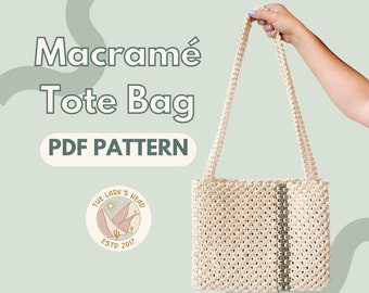 Solo patrón en PDF: patrón de bolsa de macramé