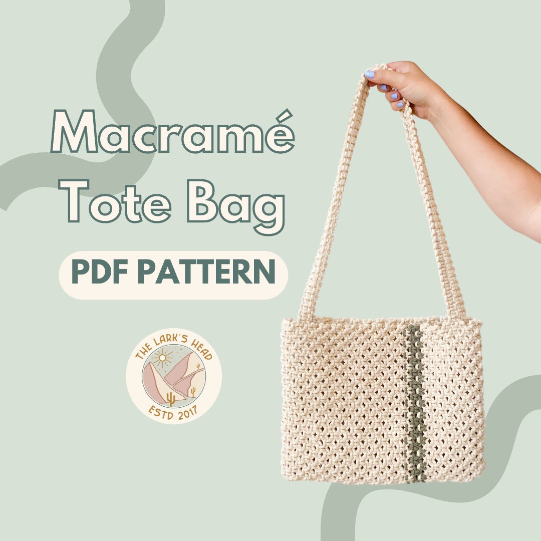 Small Macrame/Canvas Tote Bag for Beach Parties to Carry Your Essentials Tassen & portemonnees Draagtassen Handmade HandBag 