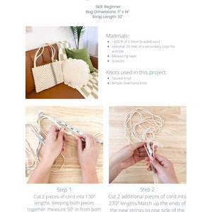 PDF Pattern Only Macramé Tote Bag Pattern image 5