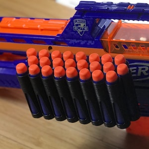 Nerf-rail darthouder | Munitie-opslag blaster | Geschikt voor 24 darts | Nerf Mod-accessoire | Tactische Nerf-upgrade | Nerf-cadeau-idee