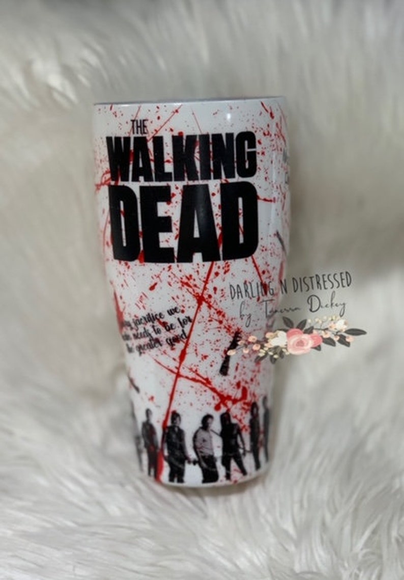 The Walking Dead Tumbler  The Walking Dead Inspired Tumbler image 1