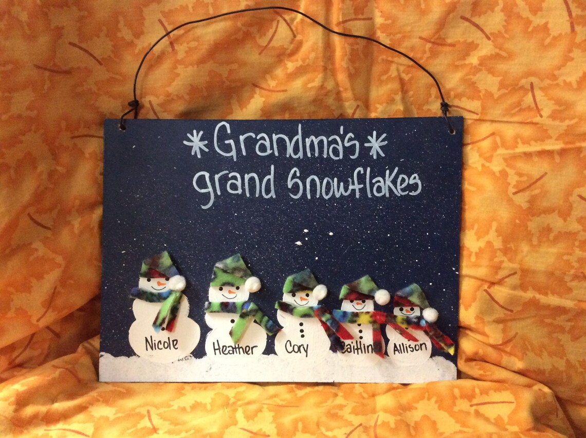 Personlized Family Snowman Board With or wIthout Pets sizes Etsy