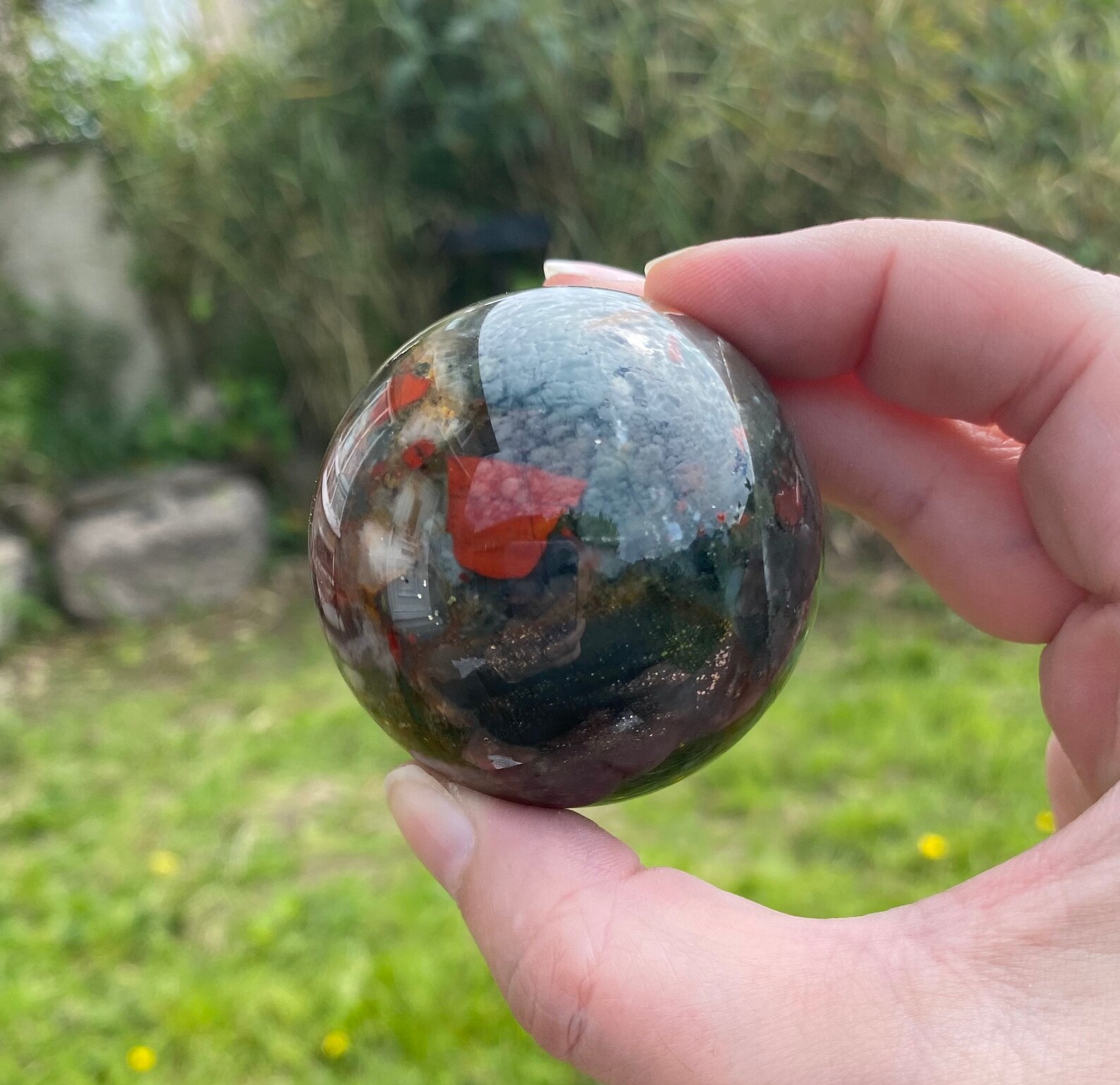Seftonite Aka Vulcans Jasper or African Bloodstone Sphere 50mm Etsy UK