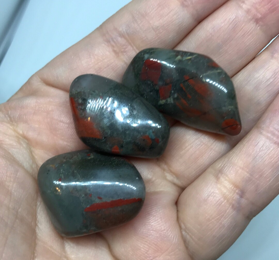 Seftonite Aka Vulcans Jasper or African Bloodstone Tumblestone Etsy