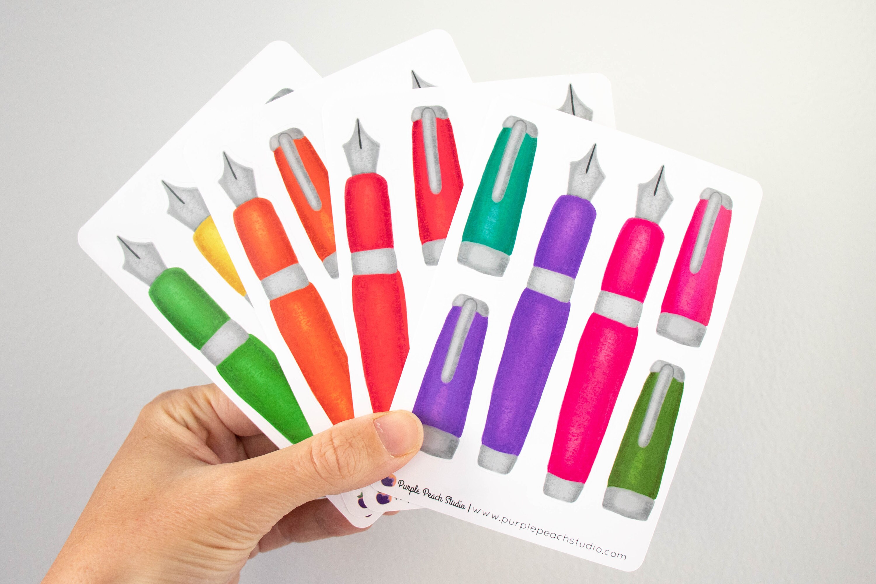 Fountain Pen Stickers Office Supply Stickers Stationery Etsy UK