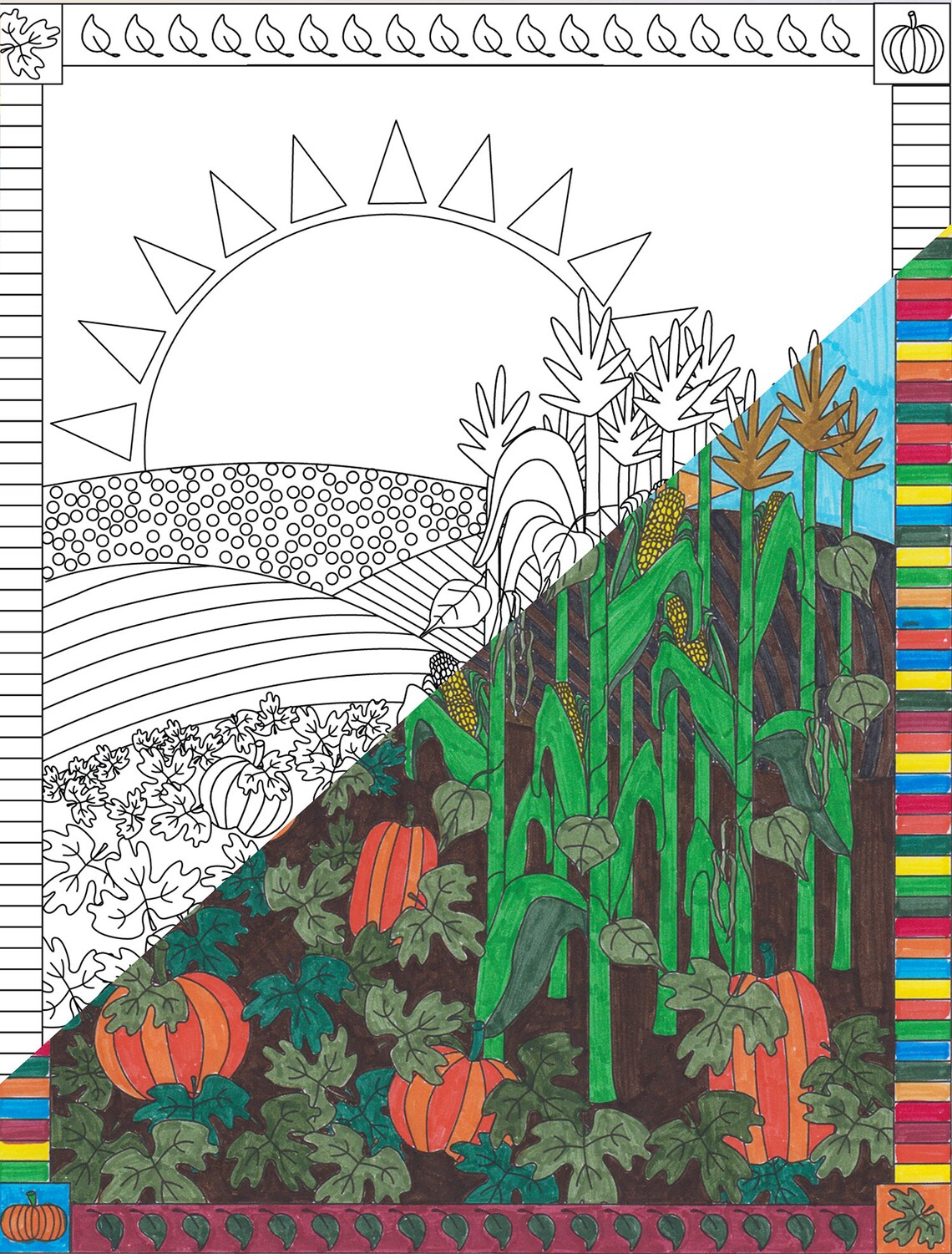 Printable Three Sisters Garden Coloring Page Thanksgiving - Etsy