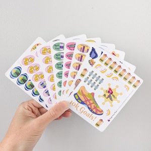 10k trainingsstickers | Stickers hardloopschema 12 weken | Stickers hardlooptrainingplanner | Hardloopstickers voor bulletjournals