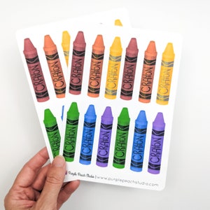 Große Kreide-Aufkleber | 2- 5x7 "Bögen Aufkleber | 24 niedliche Regenbogen Handwerk Aufkleber für Planer Scrapbooking Kartenherstellung