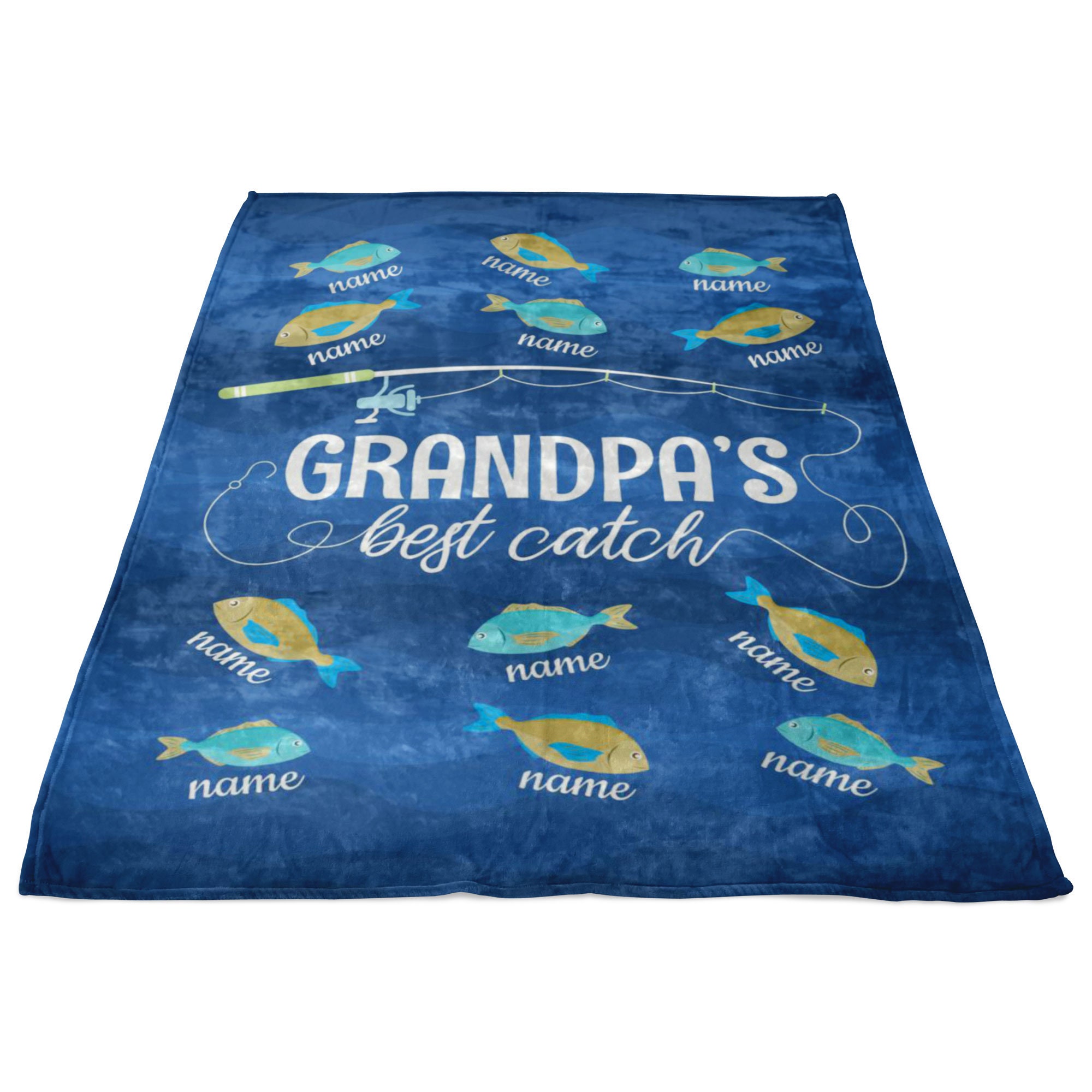 Personalized Best Catch Blanket Fishing Gifts For Dad Mom My Etsy 日本