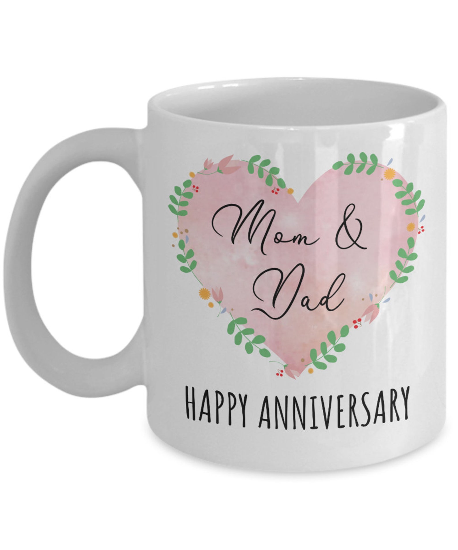 Cute Parents Anniversary Mug Mom and Dad Coffee Cup 11oz White Etsy