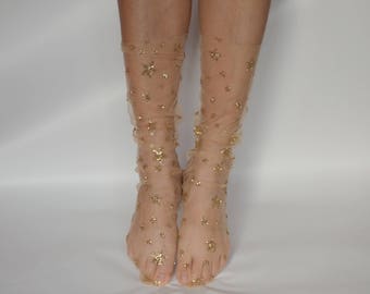 Star Bling tulle socks