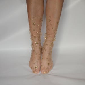 Star Bling tulle socks