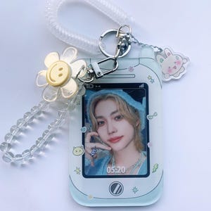 Portatarjetas fotográficas en acrílico personalizado en miniatura / llavero estilo coreano / credencial de identificación / soporte para PC / llavero con tarjeta fotográfica / portatarjetas de identificación / portatarjetas fotográficas