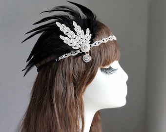 Flapper Headpiece: Feather Hair Piece