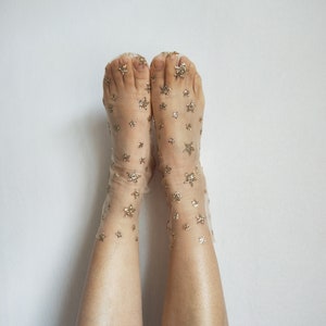 Tulle Socks /Star tulle Socks/Star tulle Socks for heel
