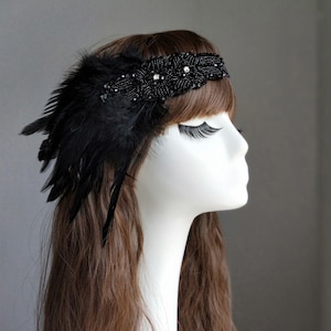 GATSBY HEADPIECE , Flapper 1920s Roaring 20s Silver  Headpiece,  gatsby dress party ,1920s Gatsby Headpiece ，，Art Deco ，Hair Piece