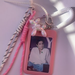 Portatarjetas fotográficas personalizado y lindo de Kpop, amuleto para bolso, llavero de Kpop, portatarjetas fotográficas, cargador superior de tarjetas fotográficas