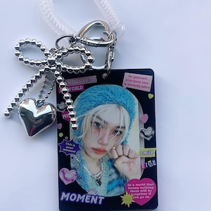 Custom Acrylic mini Photocard holder | Korean style Keychain | Id Badge | PC Holder | Photocard Keychain | ID Card Holder | photocard Holder