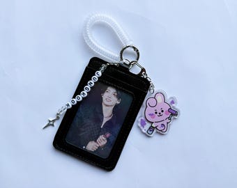 KPOP BTS Jungkook Photo Card W/ Black Beads - Etsy